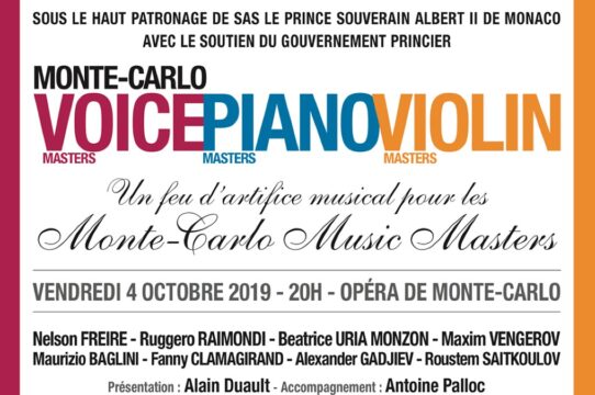 Gala des Monaco Music Masters à Monaco vendredi 4 Octobre 2019