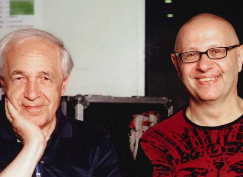 Illustration : Pierre Boulez (à gauche) et Philippe Olivier à l’IRCAM (Paris), 2000.