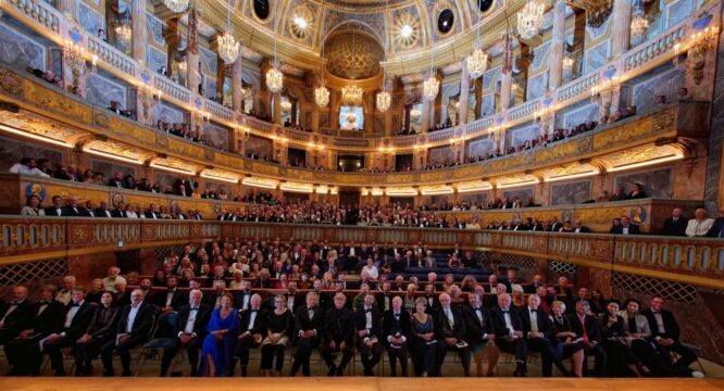 Le public réuni dans la magnifique salle de l'Opéra royal de Versailles