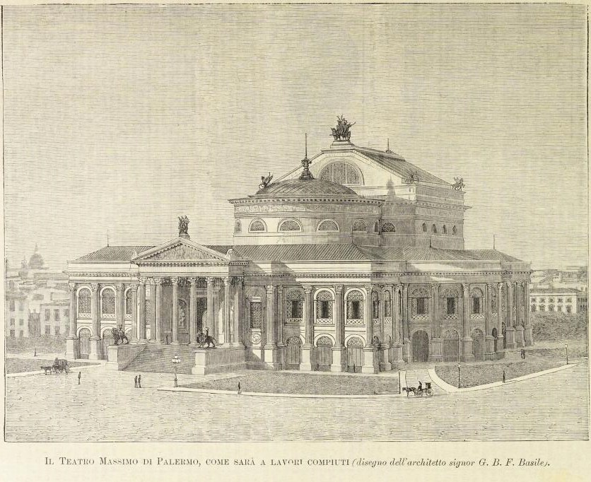 Teatro Massimo Illustrazione popolare 6 avril 1890