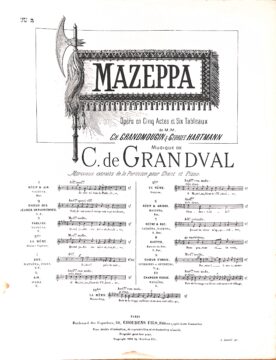 Table des morceaux separes de Mazeppa Grandval