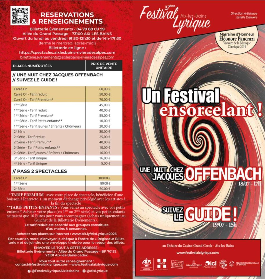 37ème Festival Lyrique d'Aix-les-Bains 2026 : Le Festival Lyrique 2026 sera ensorcelant ! 4 aix les bains