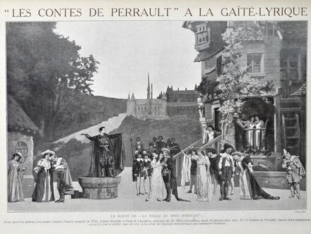 Scene des Contes de Perrault Fourdrain La Belle au bois dormant